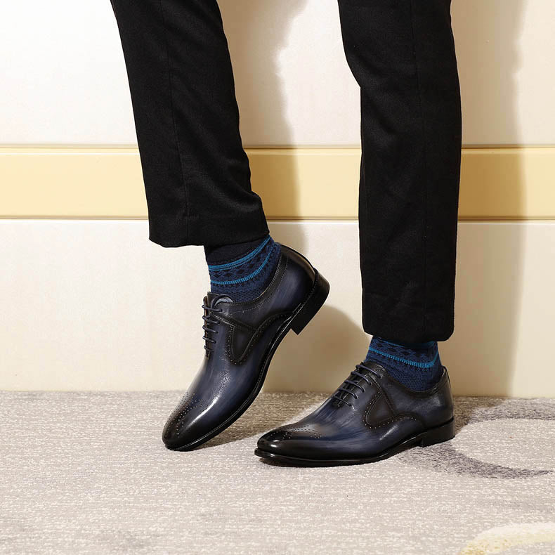 Archie Blue Grey Oxford