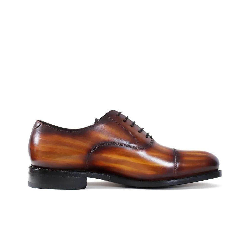 Miles Cognac Patina Toecap Oxford