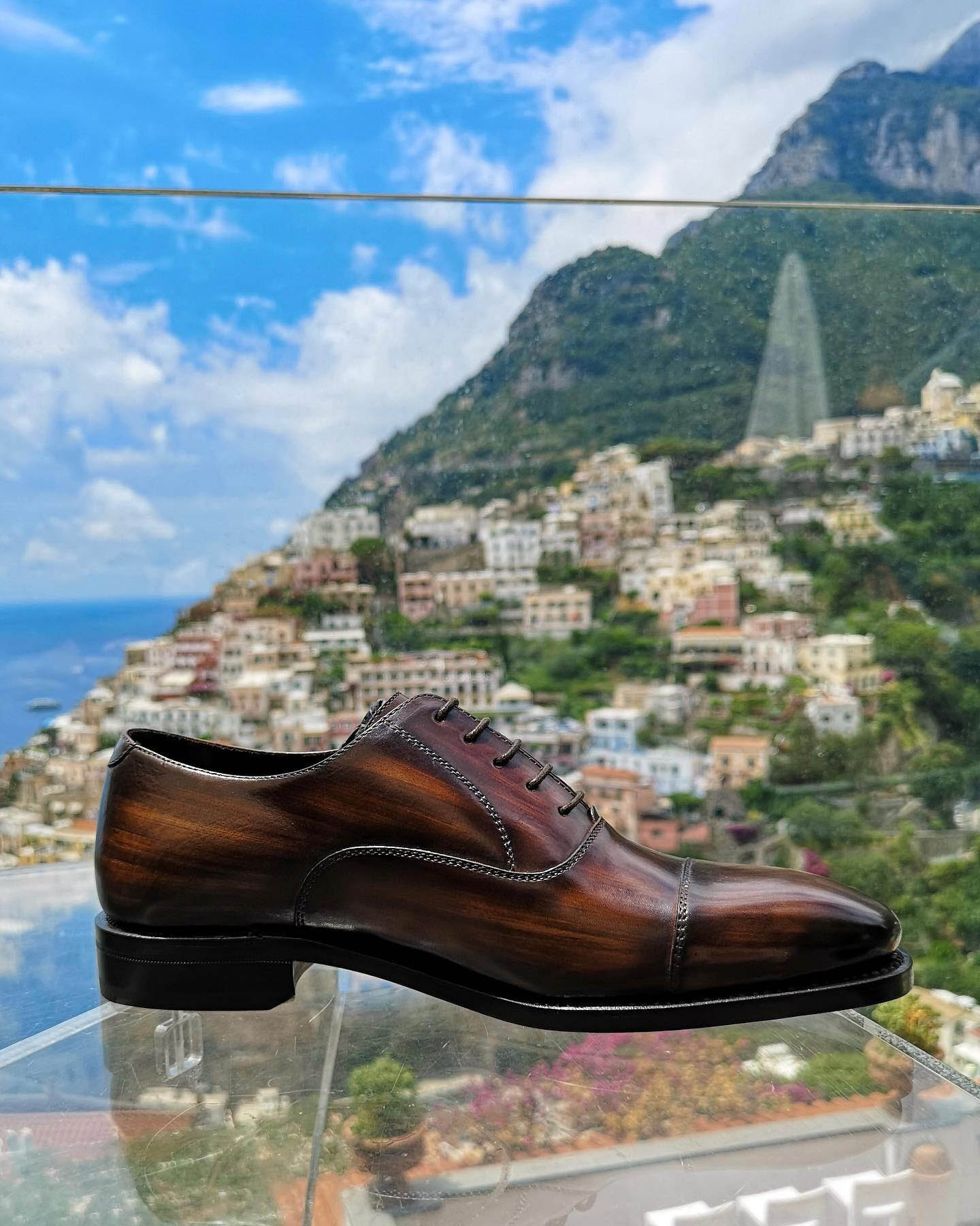 Pierre Brown Patina Toecap Oxford