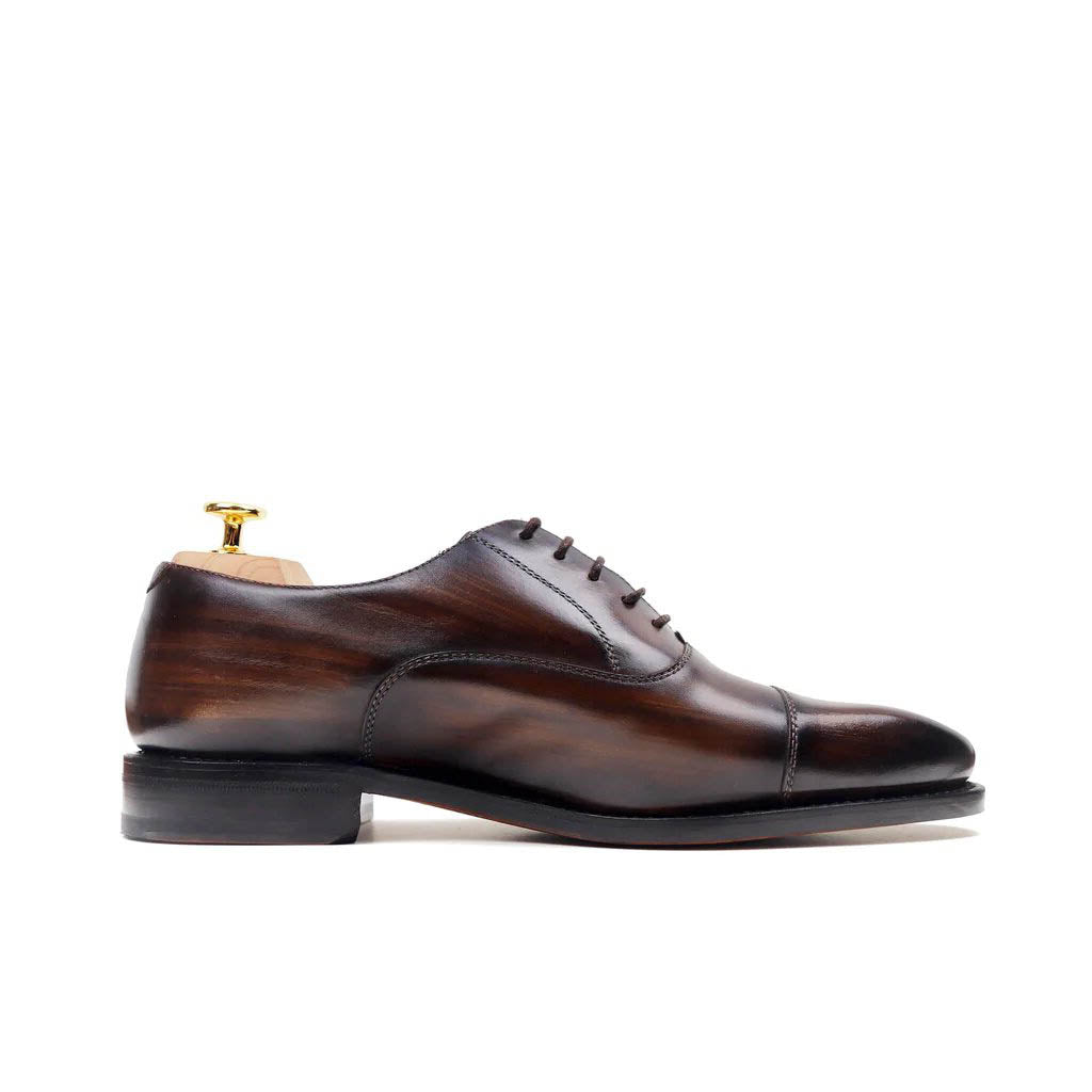 Pierre Brown Patina Toecap Oxford