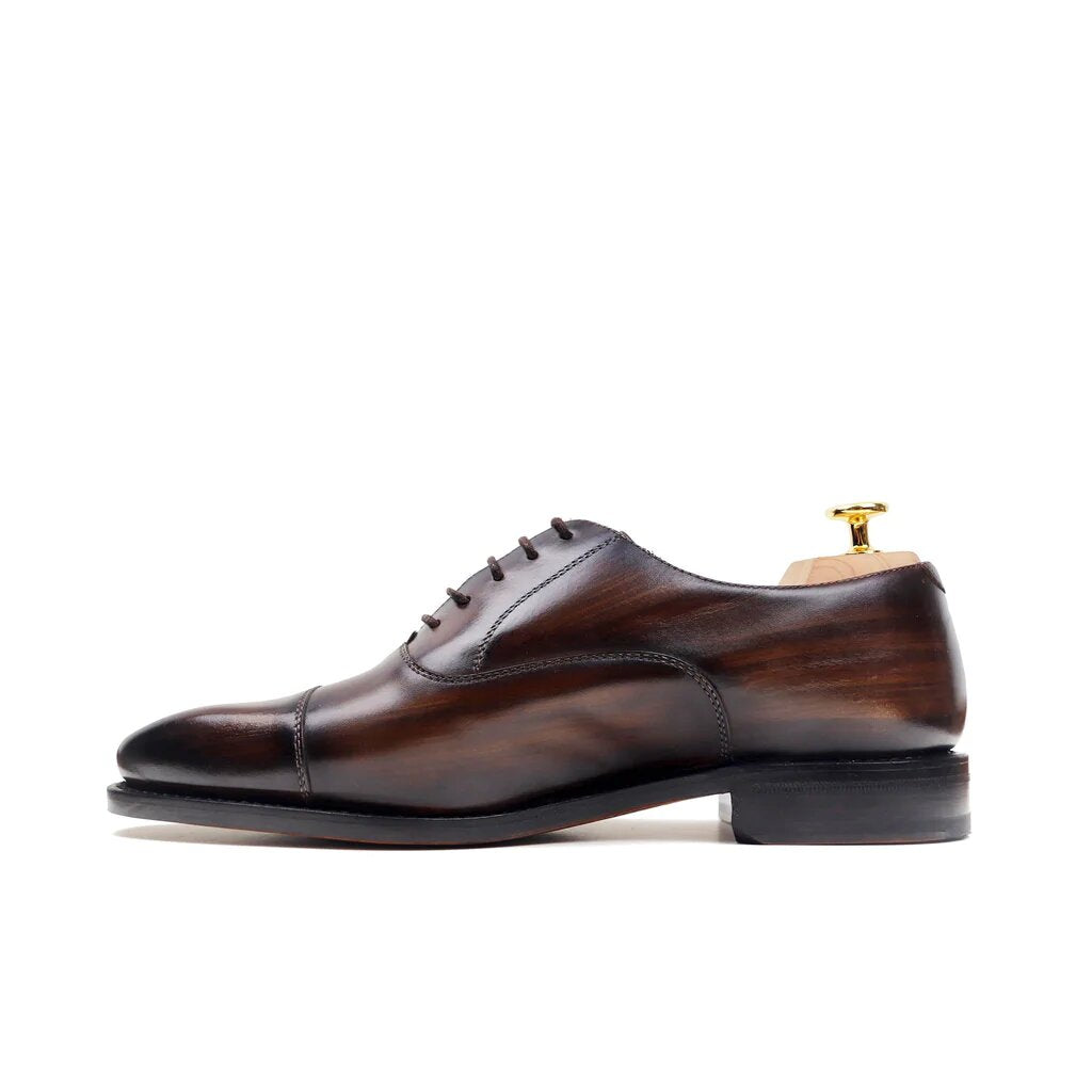 Pierre Brown Patina Toecap Oxford