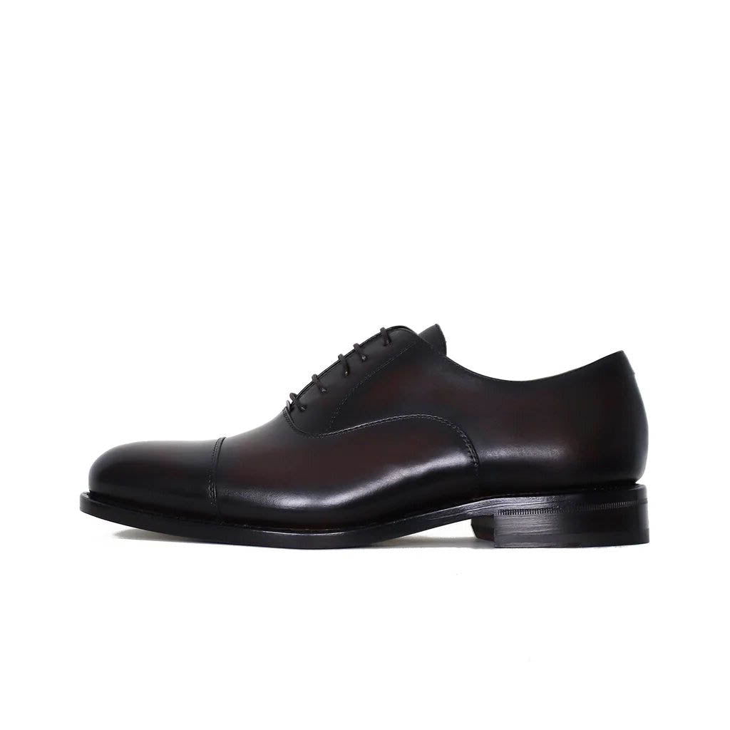 Rufus Dark Brown Toecap Oxford