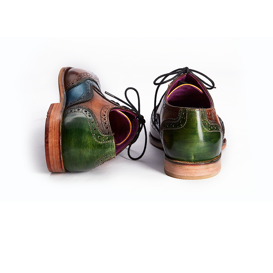 Noah Rainbow Patina Wingtip Oxford