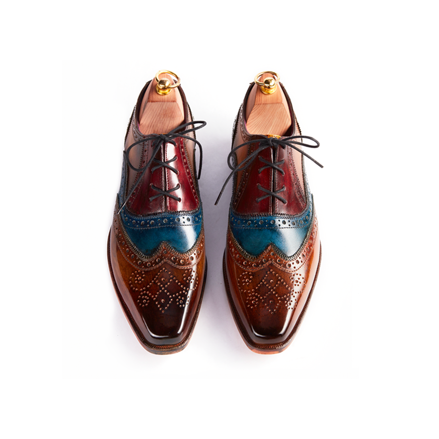 Noah Rainbow Patina Wingtip Oxford
