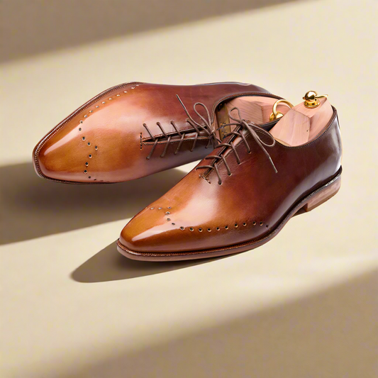 Wright Tan Patina Wholecut Oxford