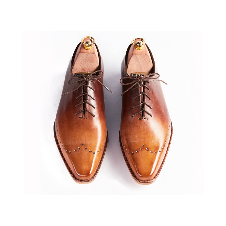 Wright Tan Patina Wholecut Oxford