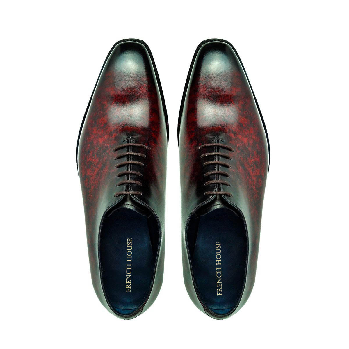 Orson Wine Red Patina Wholecut Oxford