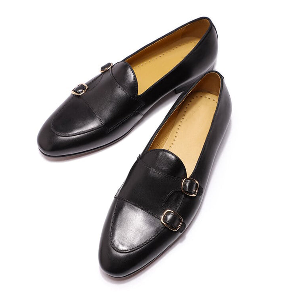 Thomas Black Monk Strap Loafer - Romèro Ferrera
