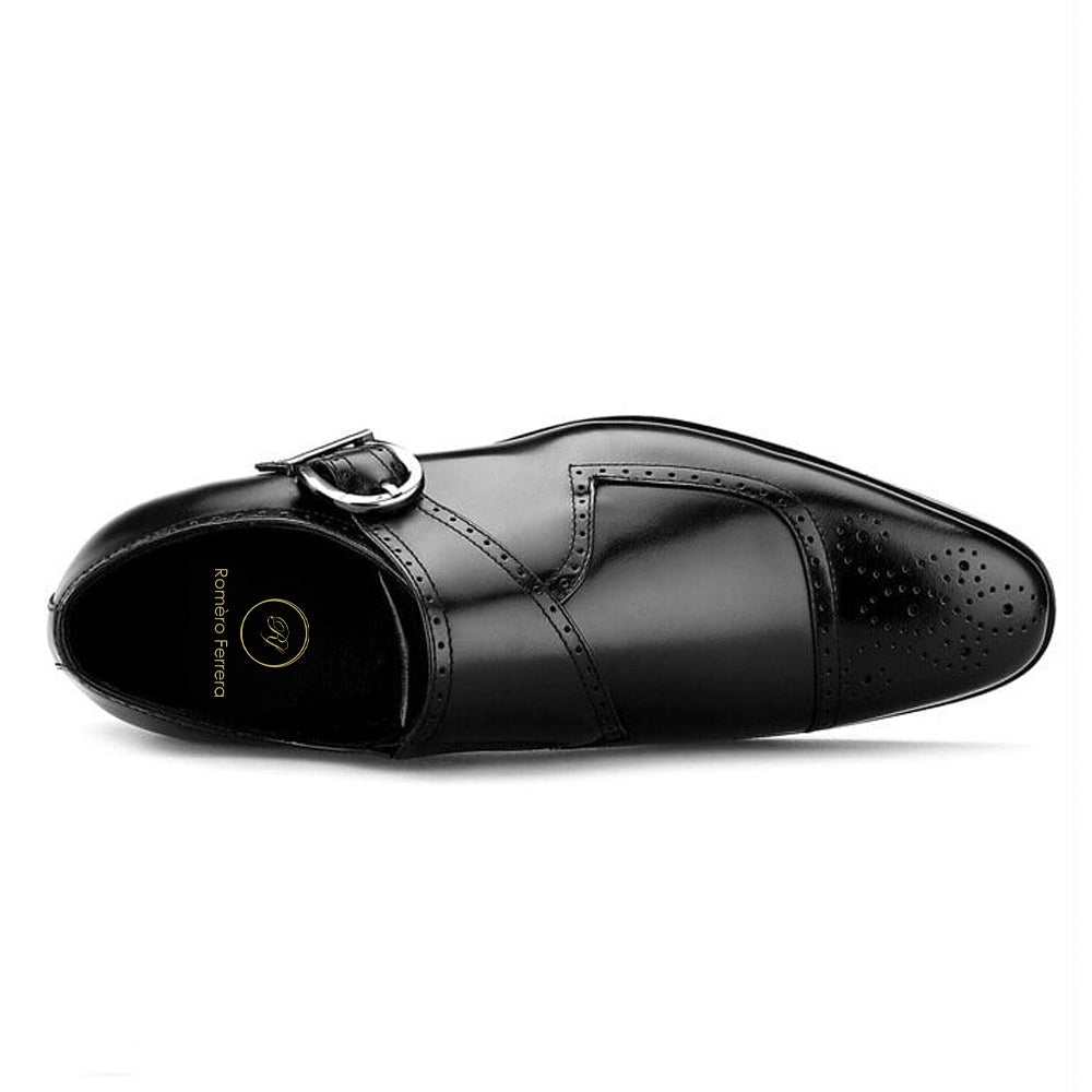 Karl Black Single Monk Strap - Romèro Ferrera