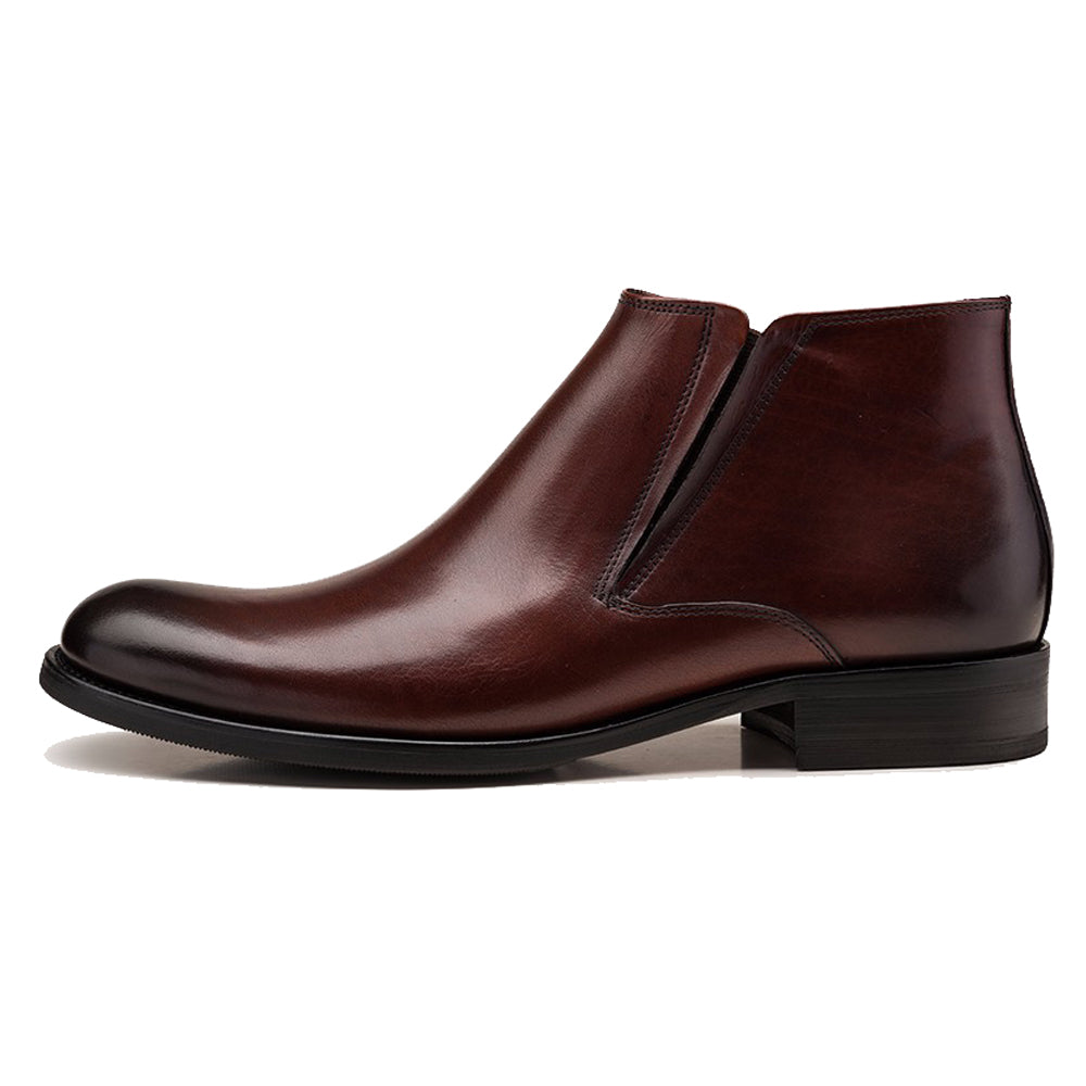 Parker Dark Brown Zip Slip-on Boot