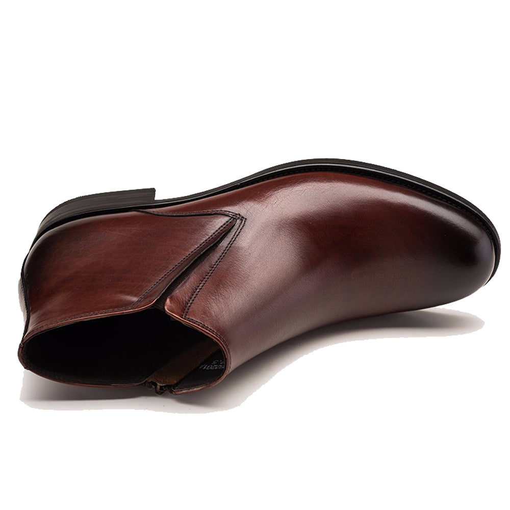 Parker Dark Brown Zip Slip-on Boot