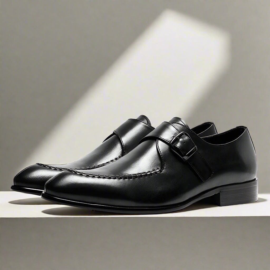 Alan Black Single Monk Strap - Main Image