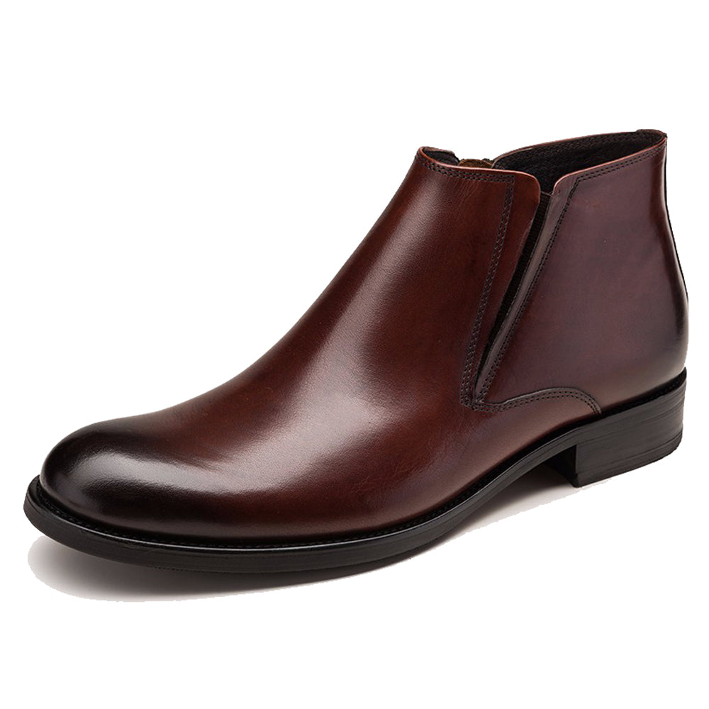 Parker Dark Brown Zip Slip-on Boot