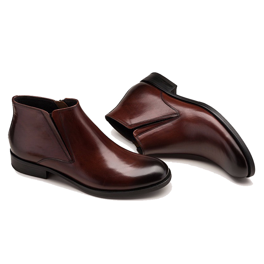 Parker Dark Brown Zip Slip-on Boot