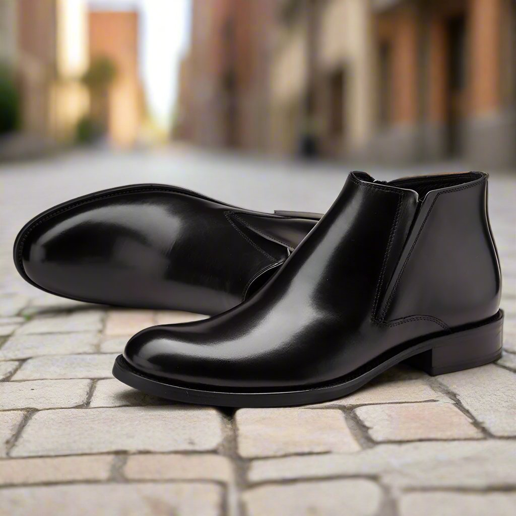 Parker Black Zip Slip-on Boot