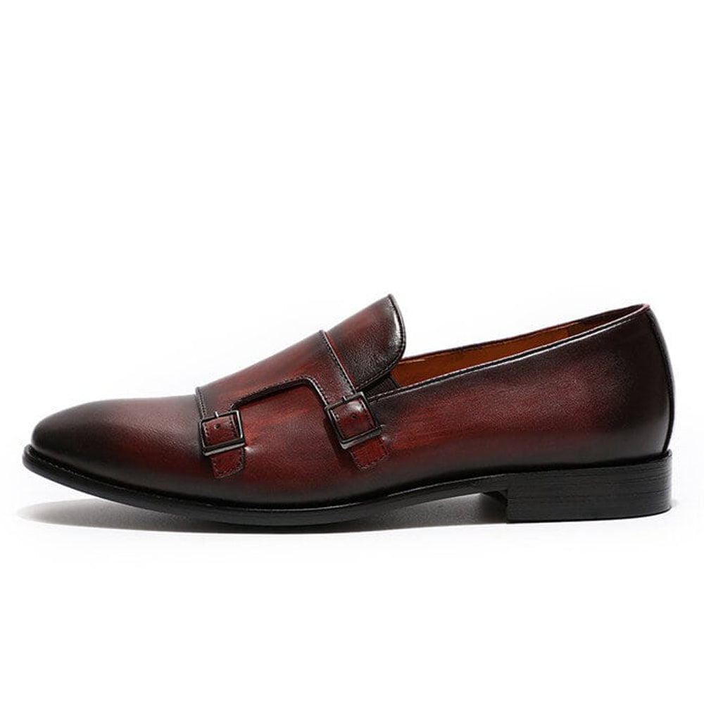 Kyle Burgundy Monk Strap Loafer - Romèro Ferrera