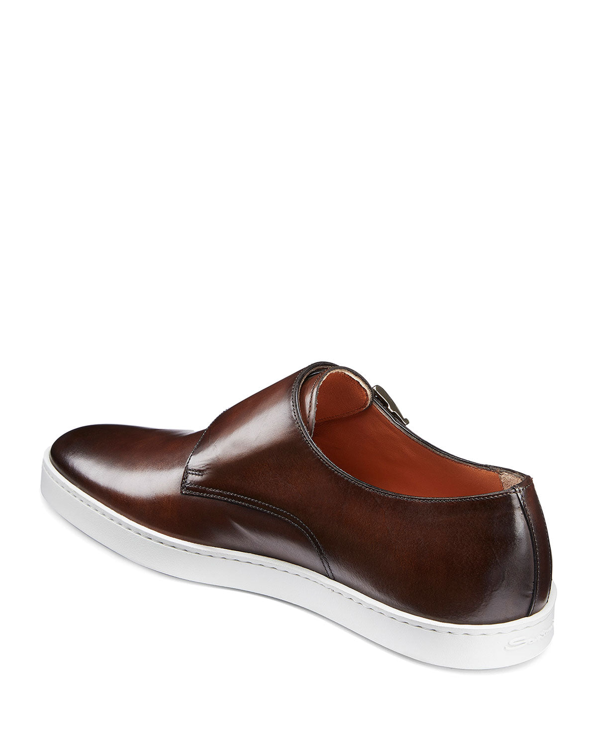 Sam Brown Patina Finish Monk Strap Sneaker