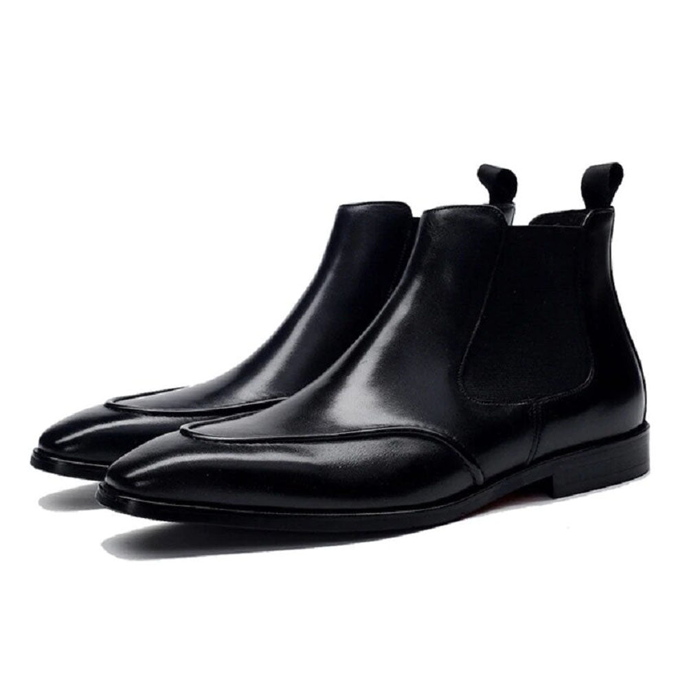 Hector Black Slip-on Chelsea Boot