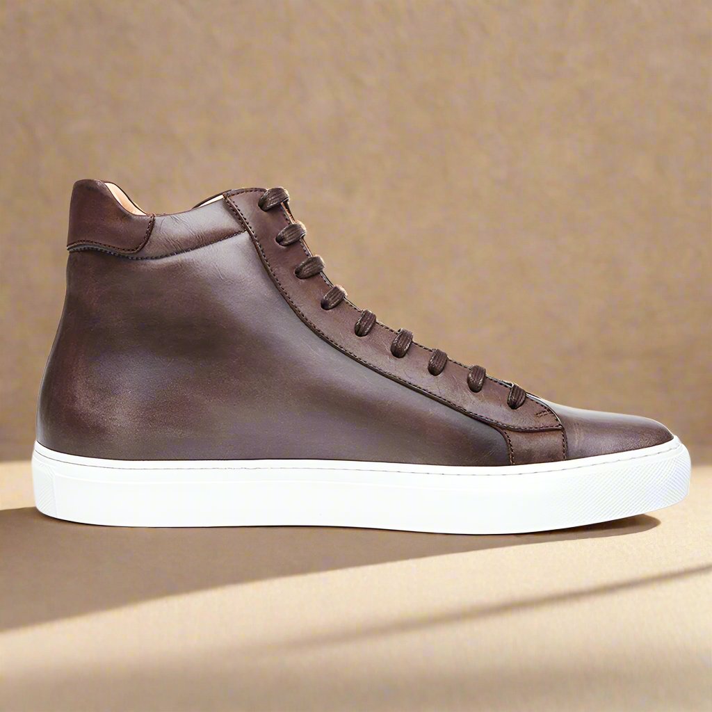 Shawn Brown Patina Finish High Top Sneaker1