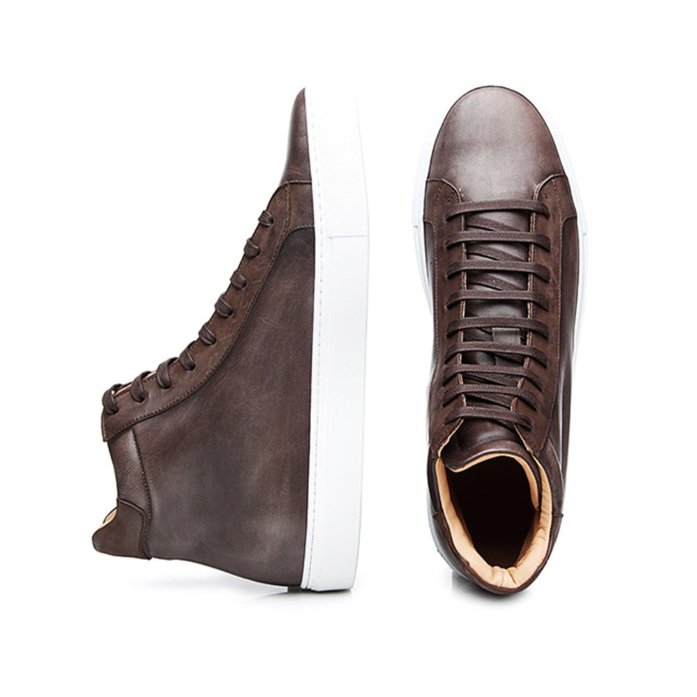 Shawn Brown Patina Finish High Top Sneaker