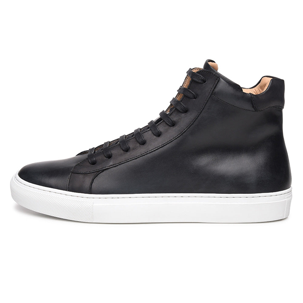 Black Leather Sneakers