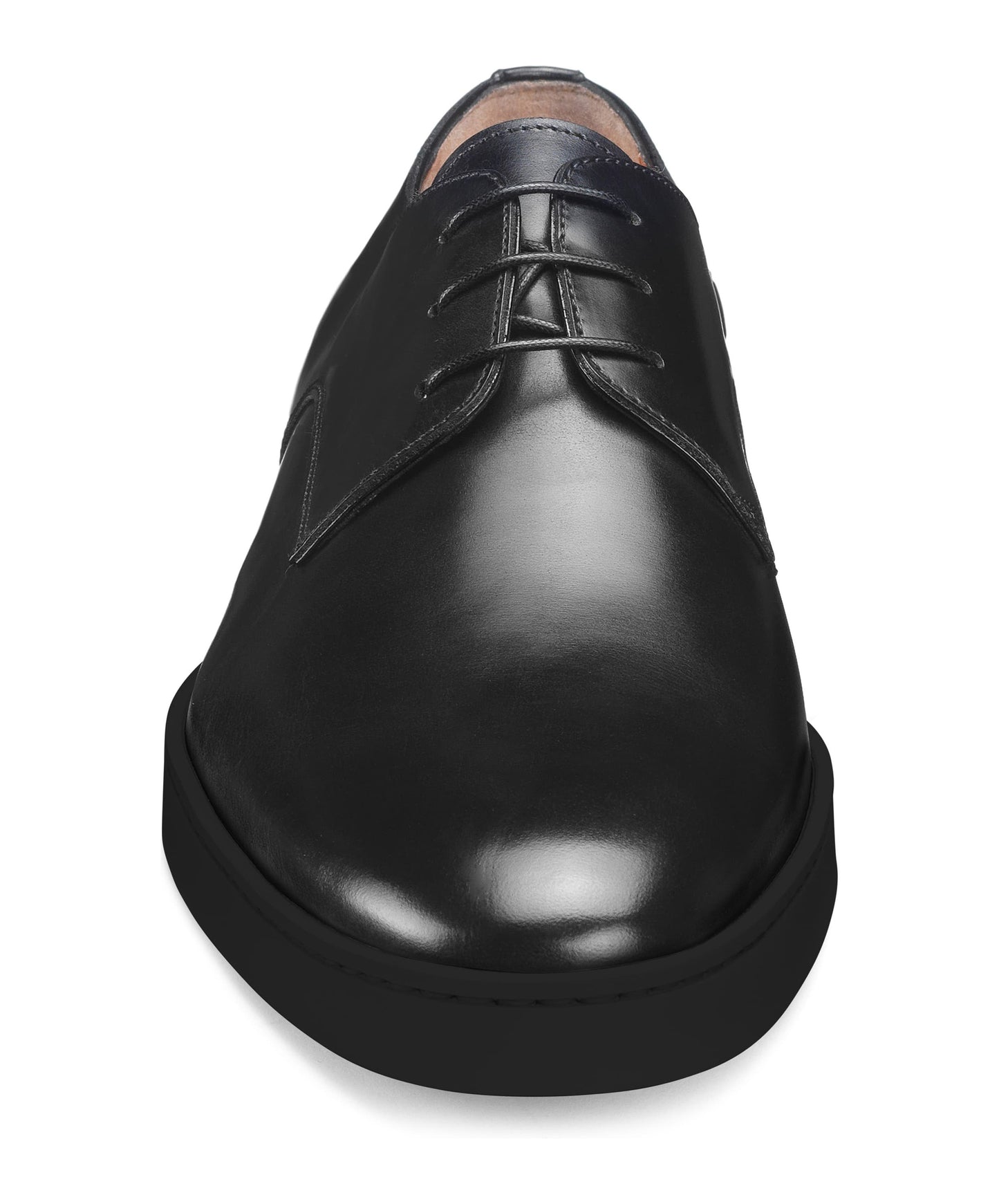 Black Formal Derby Lace Up Sneaker for Men. Black Comfortable Cup Sole.