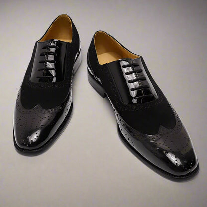 Jon Black Patent Suede Oxford - Main Image