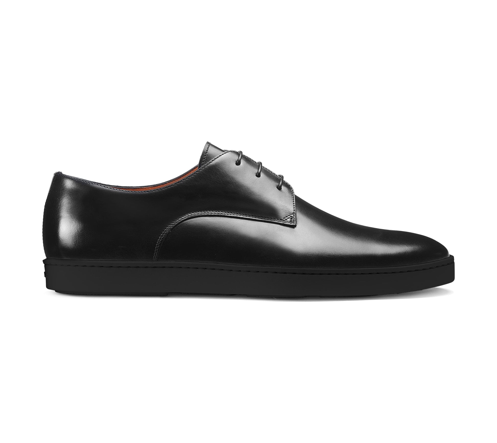 Black Formal Derby Lace Up Sneaker for Men. Black Comfortable Cup Sole.