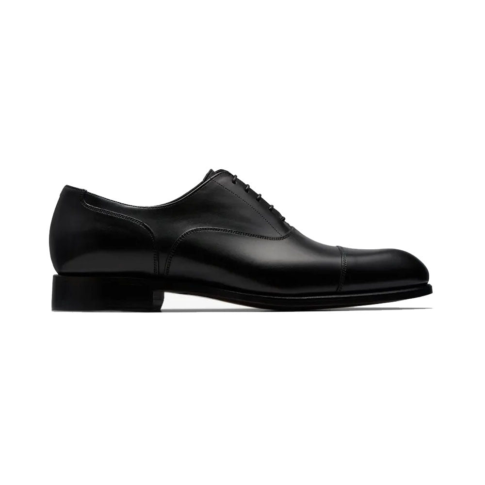 Black Leather Formal Oxford Toe Cap Lace Up Shoes for Men. Manmade Comfortable Sole. Customization Available.