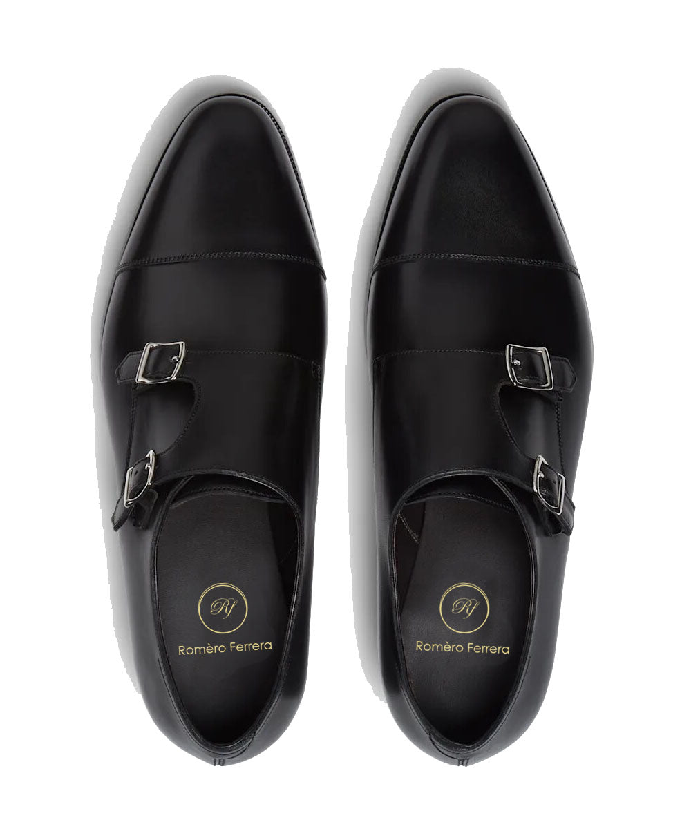 Adam Black Double Monk Strap - Romèro Ferrera