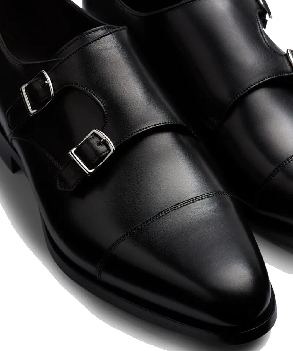 Adam Black Double Monk Strap - Romèro Ferrera