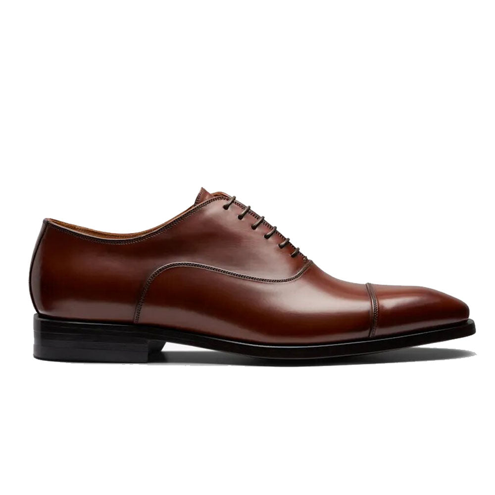 Tan Leather Formal Oxford Toe Cap Lace Up Shoes for Men. Manmade Comfortable Sole. Customization Available.