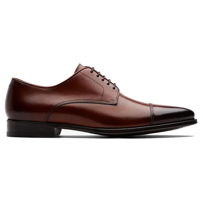 Tan Leather Formal Derby Lace Up Shoes for Men. Manmade Comfortable Sole. Customization Available.