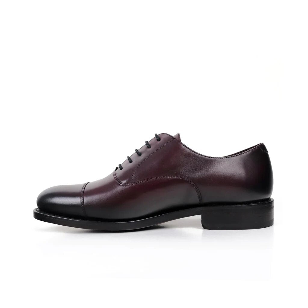Rufus Burgundy Toecap Oxford