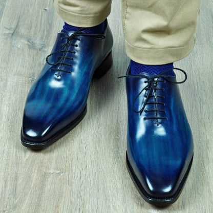 Stoke Ocean Blue Patina Wholecut Oxford
