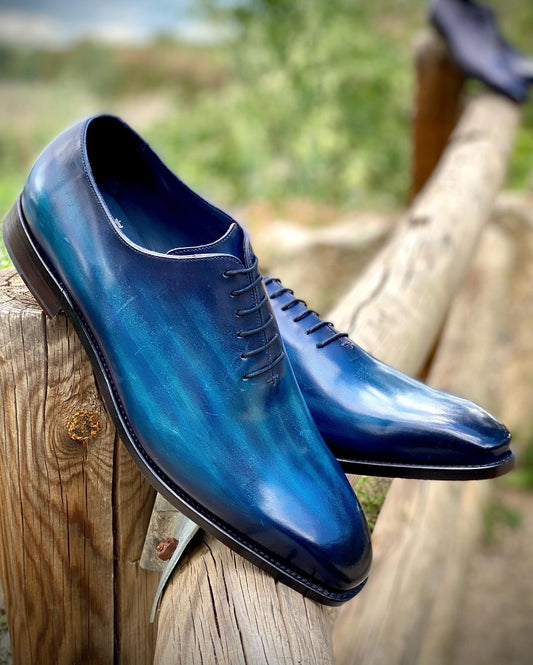 Stoke Ocean Blue Patina Wholecut Oxford