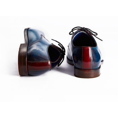 Lucas Ocean Blue & Burgundy Patina Derby