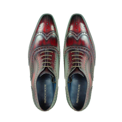 Dylan Wine Red Patina Wingtip Oxford