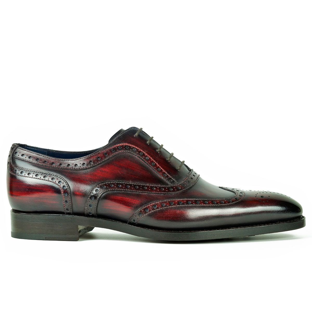 Dylan Wine Red Patina Wingtip Oxford