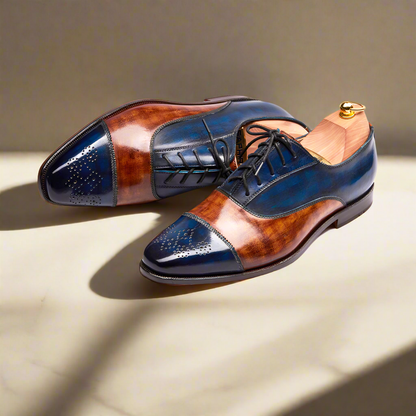Royal blue oxford shoes deals