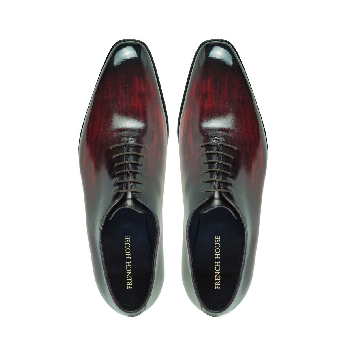 Stoke Wine Red Patina Wholecut Oxford