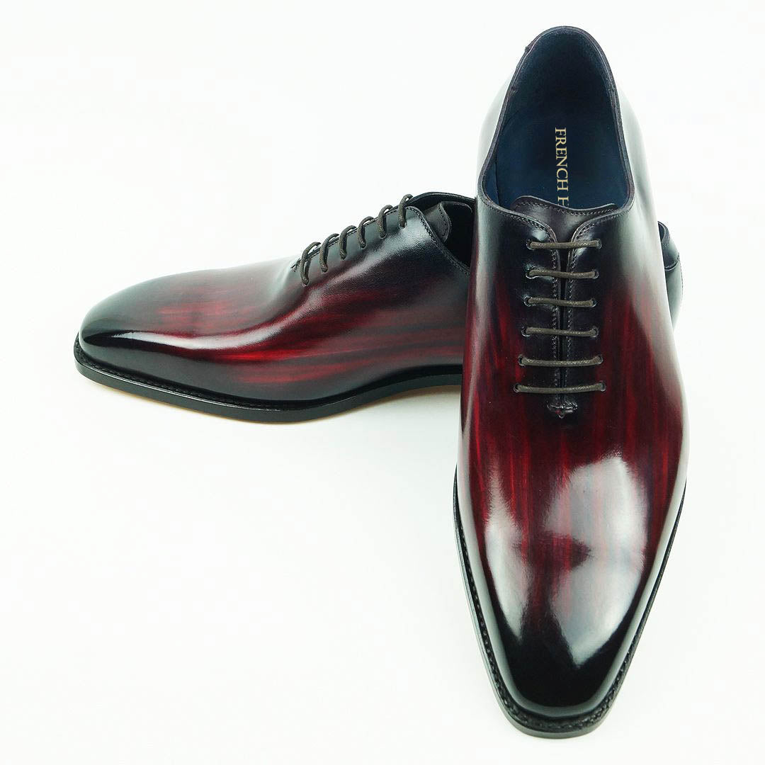 Stoke Wine Red Patina Wholecut Oxford