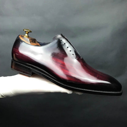 Stoke Wine Red Patina Wholecut Oxford