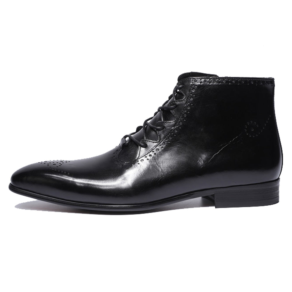 Zyan Black Lace Up Boot