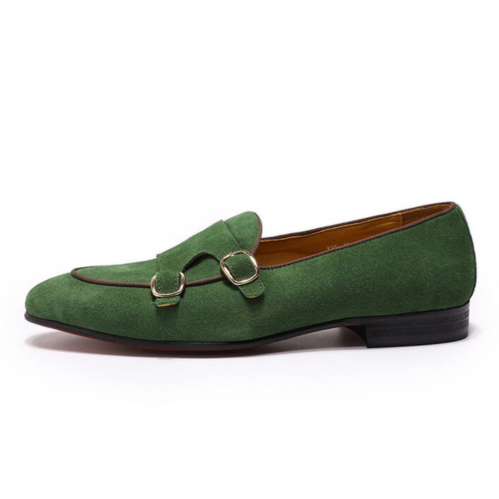 Kyobe Green Suede Monk Strap Loafer - Romèro Ferrera