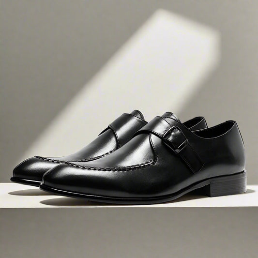 Genuine Leather Monk Strap Shoes – Custom Handmade Monk Strap Shoes ...