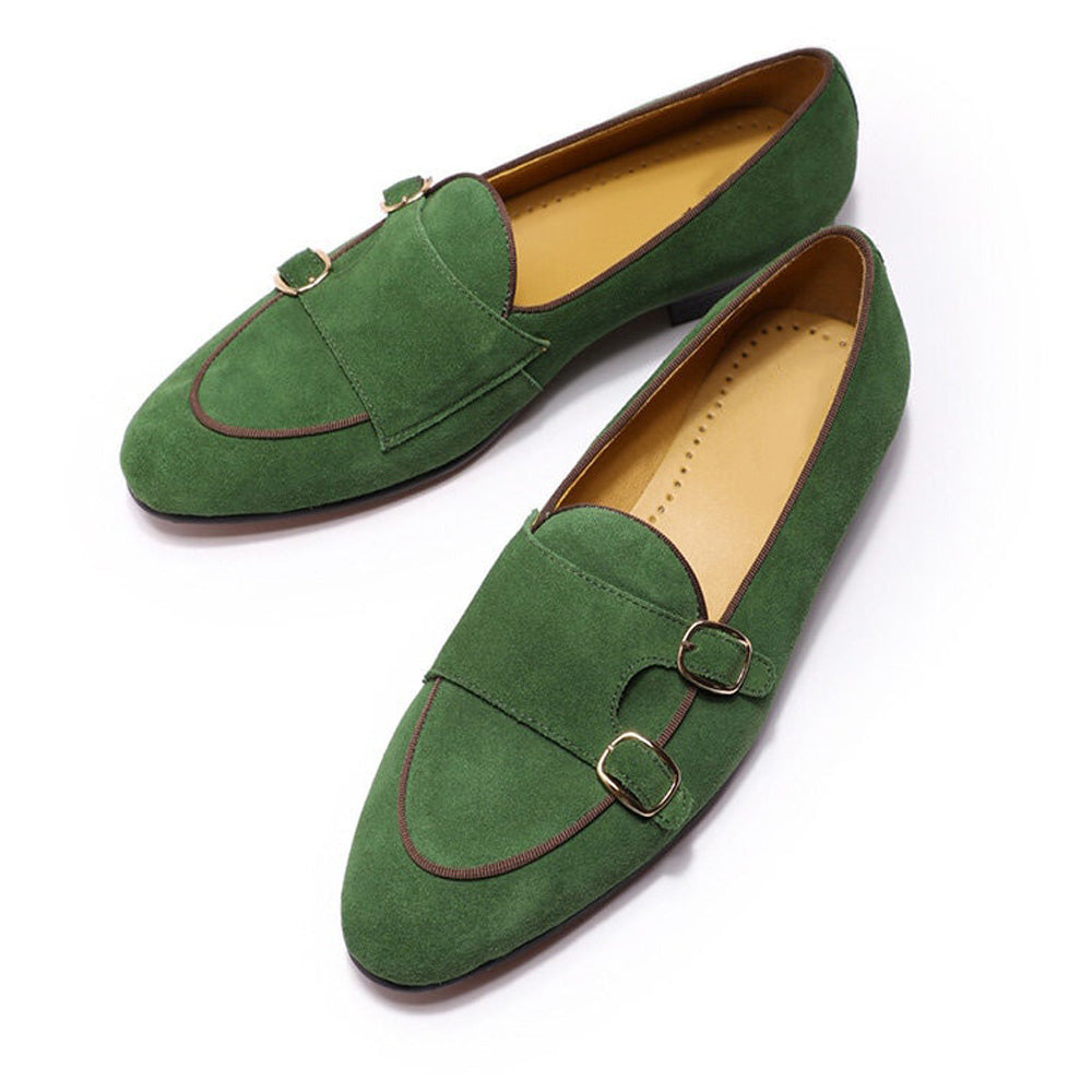 Kyobe Green Suede Monk Strap Loafer - Romèro Ferrera