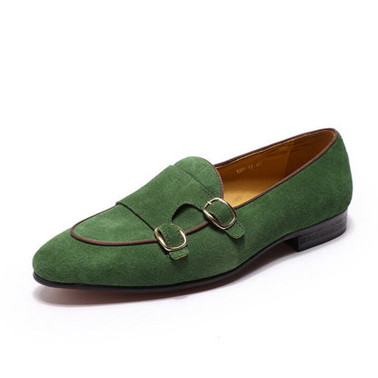 Kyobe Green Suede Monk Strap Loafer - Romèro Ferrera