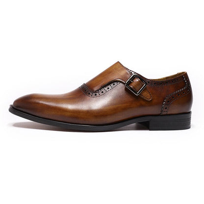 Zack Tan Single Monk Strap - Romèro Ferrera