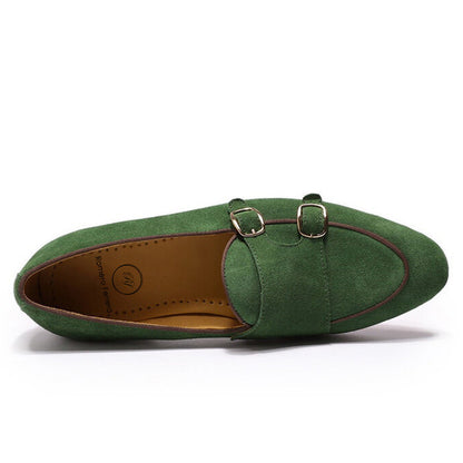 Kyobe Green Suede Monk Strap Loafer - Romèro Ferrera